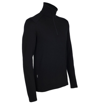 Термофутболка чоловіча Icebreaker Tech LS Half Zip Men 260 black (100 484 001) - фото