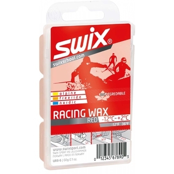 Универсальный парафин для сноубордов и лыж Swix UR8 Red Bio Racing Wax 60 г (UR8-6) - фото