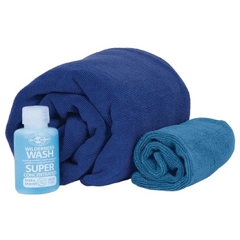 Набір рушників Sea To Summit Tek Towel Wash Kit M cobalt blue (STS ATTKITMCO) - фото