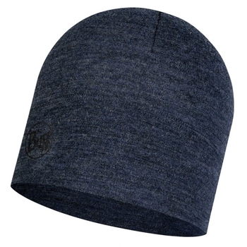 Шапка Buff Midweight Merino Wool Hat, night blue melange (BU 118007.779.10.00) - фото