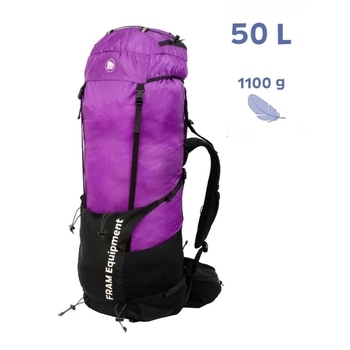Ультралегкий каркасний рюкзак Tempo 50L Fram Equipment, Фіолетовий - фото