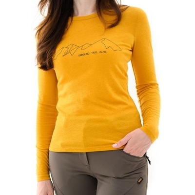 Термофутболка женская Turbat Cozy Logo 2 LS Wmn, Golden Yellow - фото