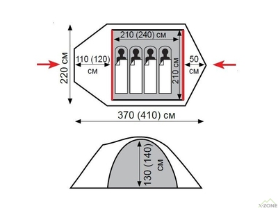 Палатка Tramp Lair 4 v2 (TRT-040) - фото