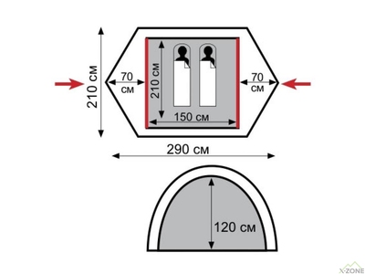 Палатка Tramp Peak 2 v2 (TRT-025) - фото