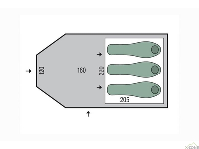 Палатка Pinguin Horizon 3 (PNG 136) - фото