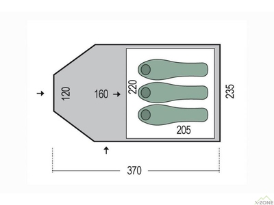 Палатка Pinguin Campus 3 (PNG 125.3) - фото