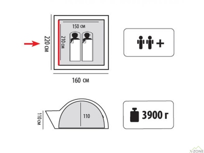 Намет двомісний Tramp Wonder 2 (TLT-005.06) - фото