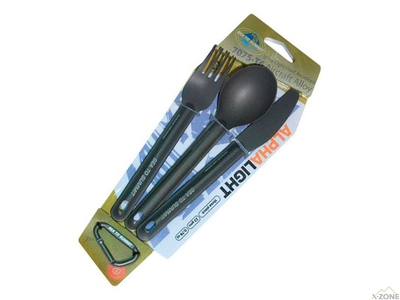 Набір столових приборів Sea To Summit Alphalight Cutlery Set 3pc (STS ACUTALSET3) - фото