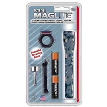 Фонарь Maglite Mini AA камуфлированный (карманный клип и наручный шнурок) - фото