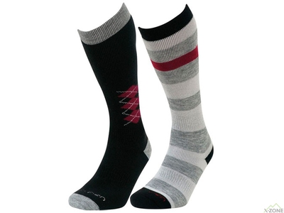 Шкарпетки гірськолижні Lorpen S2WL black stripes 1333 - фото