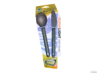 Набір столових приборів Sea To Summit Alphalight Cutlery Set 2pc (STS ACUTALSET2) - фото