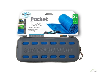 Рушник Sea To Summit Pocket Towel XL cobalt (STS APOCTXLC) - фото