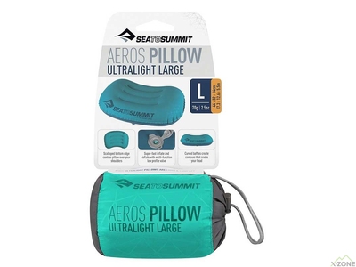 Подушка Sea To Summit Aeros Ultralight Pillow large aqua (STS APILULLAQ) - фото