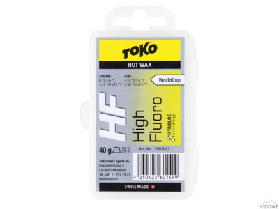 Мазь ковзання Toko HF Hot Wax yellow 40 г (550 1021) - фото