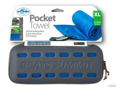 Рушник Sea To Summit Pocket Towel L cobalt (STS APOCTLC) - фото