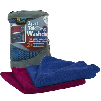 Набір рушників Sea To Summit Tek Towel Wash Cloths XXS berry / cobalt(STS ATTWCBECO) - фото