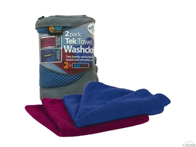 Набір рушників Sea To Summit Tek Towel Wash Cloths XXS berry / cobalt(STS ATTWCBECO) - фото