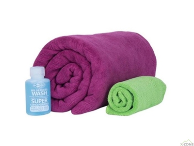 Набор полотенец Sea To Summit Tek Towel Wash Kit XL berry (STS ATTKITXLBE) - фото