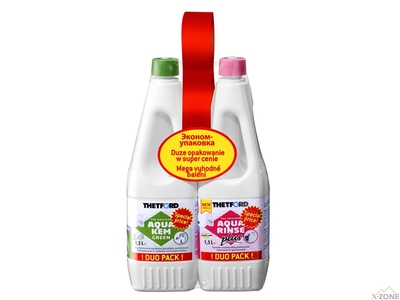 Жидкость для биотуалетов Duopack Campa Green и Campa Rinse Plus, 2х1.5 л - фото