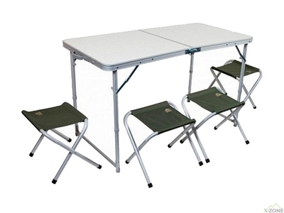 Комплект меблів Pinguin Set Table + 4 Stools green (PNG 621.Green) - фото