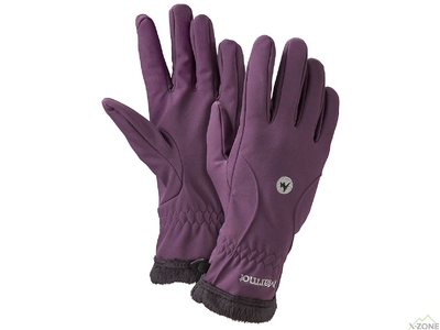 Перчатки Marmot Womens Fuzzy Wuzzy glove aubergine (MRT 18410.6387) - фото