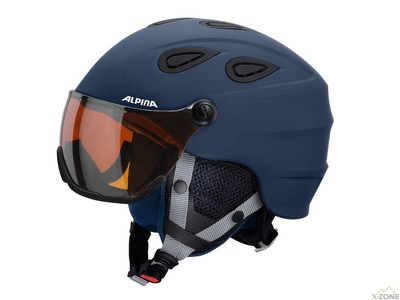 Шлем Alpina Grap Visor HM blue navy matt (A9093-82) - фото