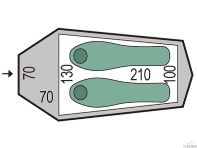 Палатка Pinguin Arris 2 (PNG 105.Green) - фото