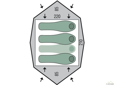 Палатка Pinguin Tornado 3 Duralu Green (PNG 124.3) - фото