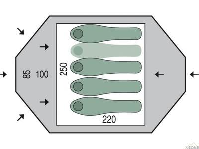 Палатка Pinguin Tornado 4 Gren (PNG 123.4) - фото