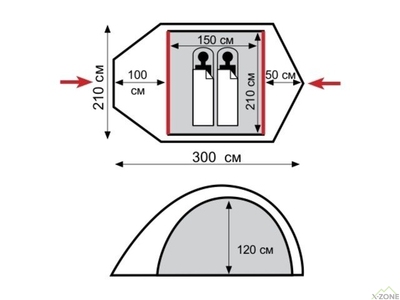 Двухместная палатка Tramp Space 2 v2 (TRT-058) - фото