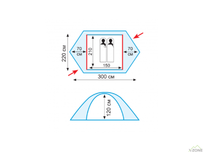 Палатка Tramp Rock 2 v2 (TRT-027) - фото