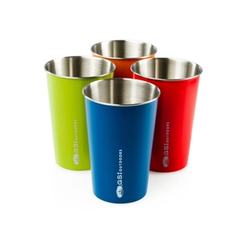 Комплект из 4-х стаканов GSI Outdoors Glacier Stainless Pint Set (multi) (63248) - фото