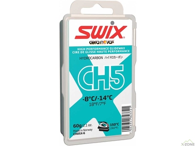 Вуглеводневий парафін Swix CH5X Turquoise 60 г (CH05X-6) - фото