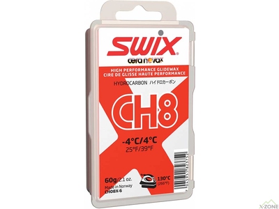 Вуглеводневий парафін Swix CH8X Red 60 г (CH08X-6) - фото