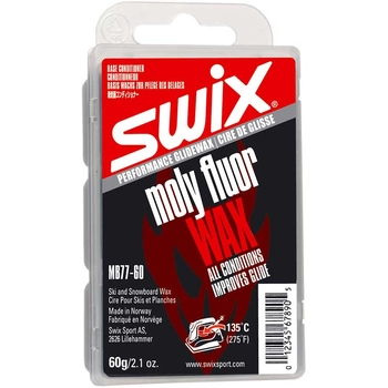Базовий фторвмісний парафін Swix MB77 Moly fluor wax 60 г (MB077-6) - фото