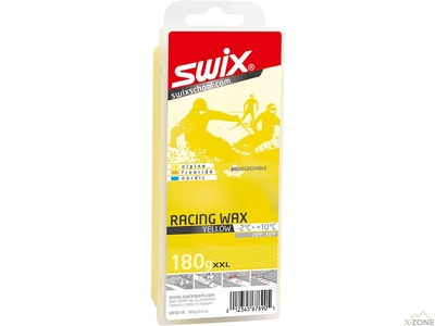 Универсальный парафин для лыж и сноубордов Swix UR10 Yellow Bio Racing Wax 180 г (UR10-18) - фото