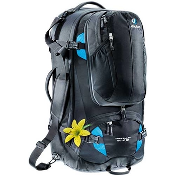 Рюкзак Deuter Traveller 60 + 10 black-turquoise (3510015 7321) - фото