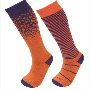 Шкарпетки гірськолижні дитячі Lorpen S2KN orange purple 2601 - фото