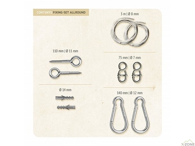 Крепления для подвесных гамаков La Siesta Allround black (AL-08) - фото