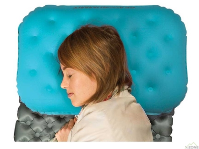 Надувная подушка Sea To Summit Aeros Ultralight Pillow Deluxe aqua (STS APILULDLXAQ) - фото