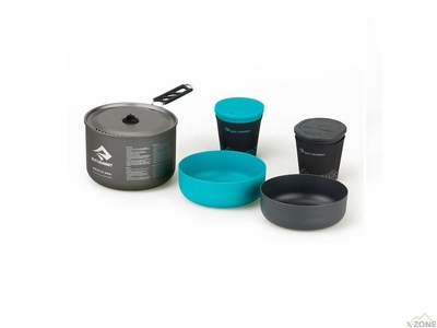 Набір посуду Sea To Summit Alpha Cookset 2.1 Pacific Blue / Grey (STS APOTACKSET2.1) - фото