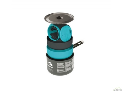 Набір посуду Sea To Summit Alpha Cookset 2.1 Pacific Blue / Grey (STS APOTACKSET2.1) - фото