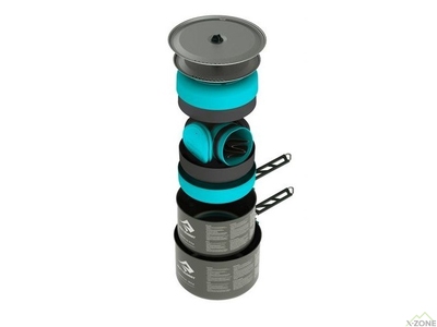 Набір посуду Sea To Summit Alpha Cookset 4.2 Pacific Blue / Grey (STS APOTACKSET4.2) - фото