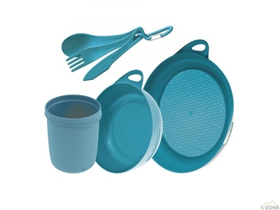 Набор посуды Sea To Summit Delta Camp Set (Bowl, Plate, Mug, Cutlery) Pacific Blue (STS ADSETPB) - фото