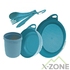 Набір посуду Sea To Summit Delta Camp Set (Bowl, Plate, Mug, Cutlery) Pacific Blue (STS ADSETPB) - фото