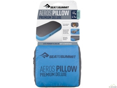 Подушка надувная Sea To Summit Aeros Premium Pillow Deluxe Navy (STS APILPREMDLXNB) - фото