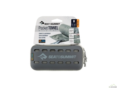 Полотенце Sea To Summit Pocket Towel M Grey (STS APOCTMGY) - фото