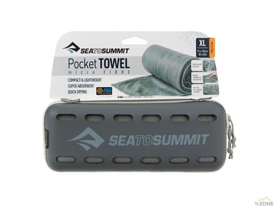 Рушник Sea To Summit Pocket Towel XL Grey (STS APOCTXLGY) - фото