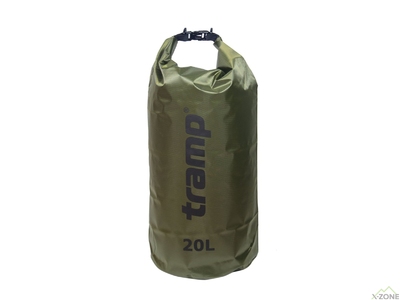 Гермомішок Tramp PVC Diamond Rip-Stop оливковий 20 л (TRA-113-olive) - фото