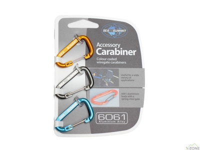 Набор карабинов Sea To Summit Accessory Carabiner 3 Pack Mix Color (STS AABINER3) - фото